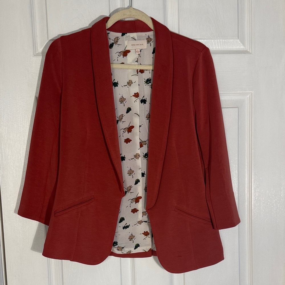 Rust Colored / burnt orange Blazer Jacket - image 1